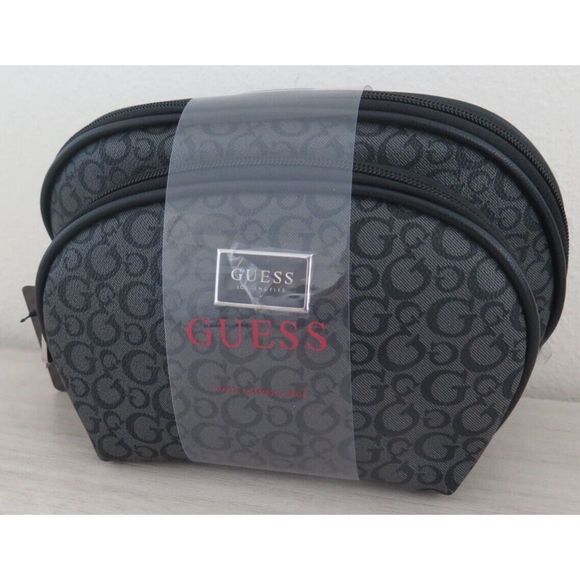 Guess T7960493 Women's Coal Rhodes Travel Cosmetic Makeup Pouches Set - Picture 3 of 10